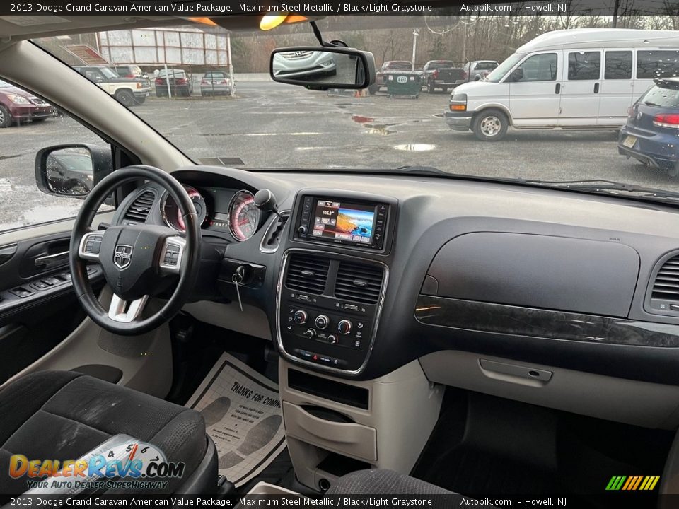 2013 Dodge Grand Caravan American Value Package Maximum Steel Metallic / Black/Light Graystone Photo #19