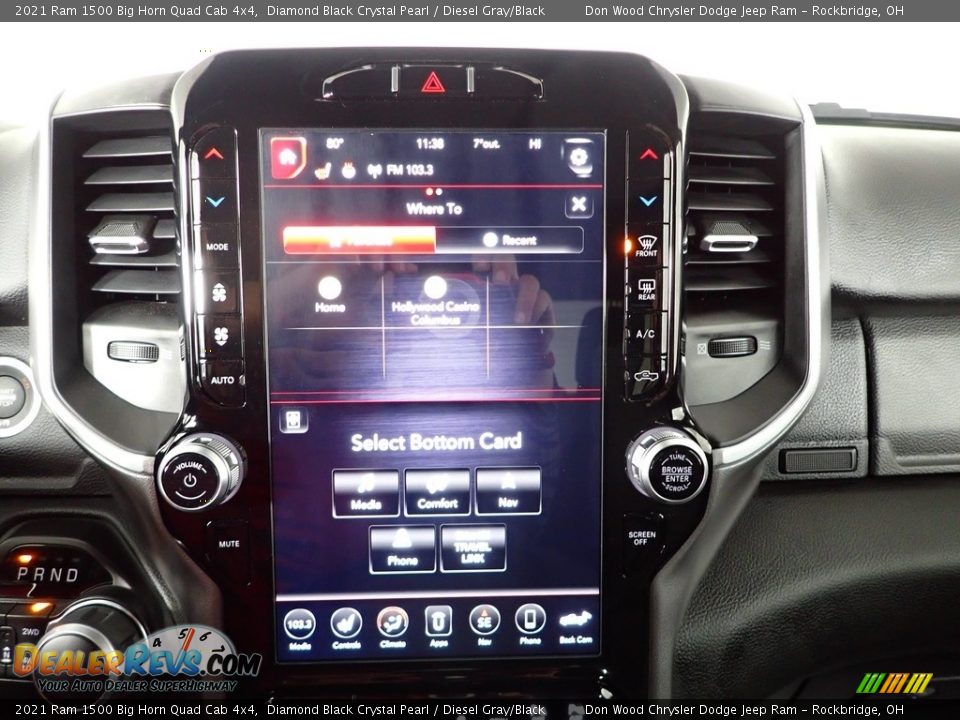 2021 Ram 1500 Big Horn Quad Cab 4x4 Diamond Black Crystal Pearl / Diesel Gray/Black Photo #2