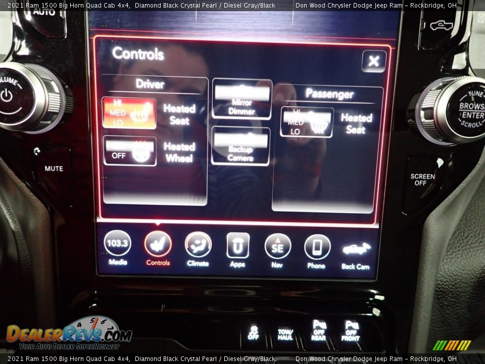 2021 Ram 1500 Big Horn Quad Cab 4x4 Diamond Black Crystal Pearl / Diesel Gray/Black Photo #3