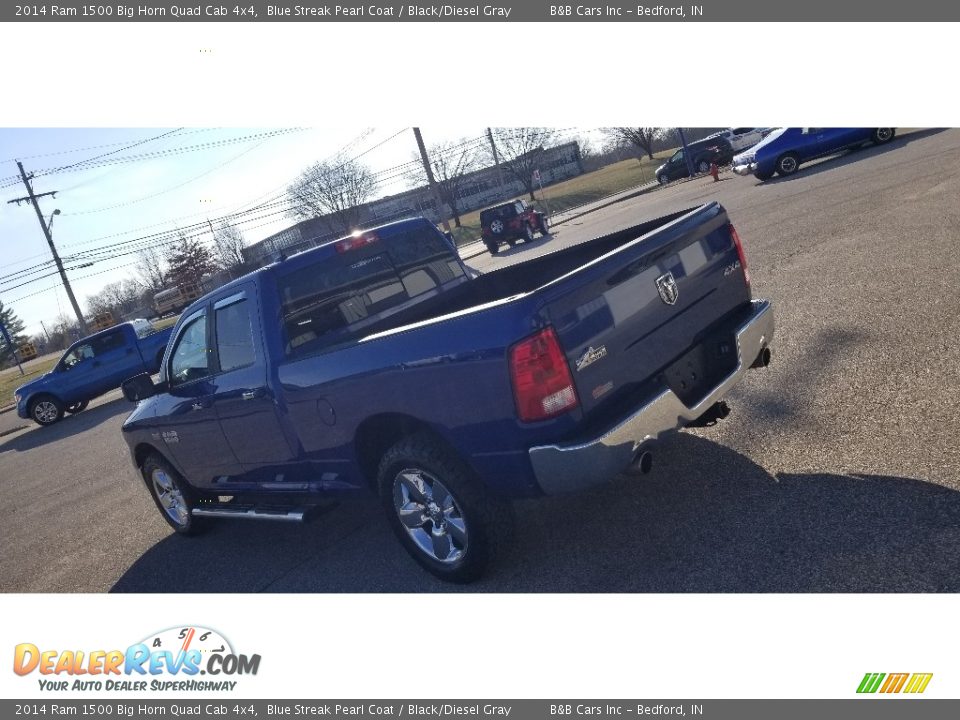 2014 Ram 1500 Big Horn Quad Cab 4x4 Blue Streak Pearl Coat / Black/Diesel Gray Photo #6