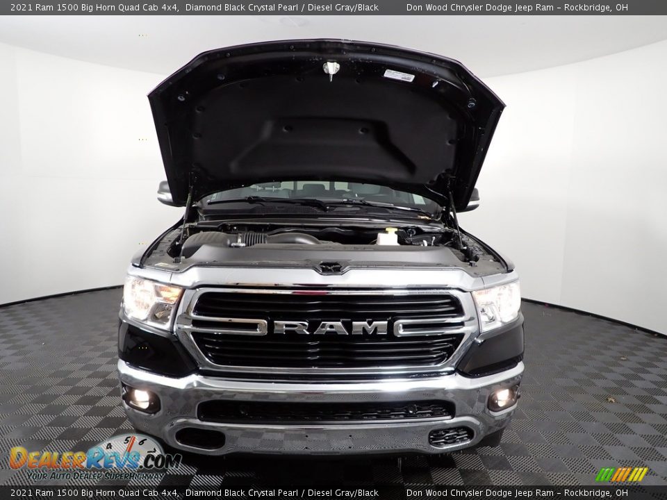 2021 Ram 1500 Big Horn Quad Cab 4x4 Diamond Black Crystal Pearl / Diesel Gray/Black Photo #10