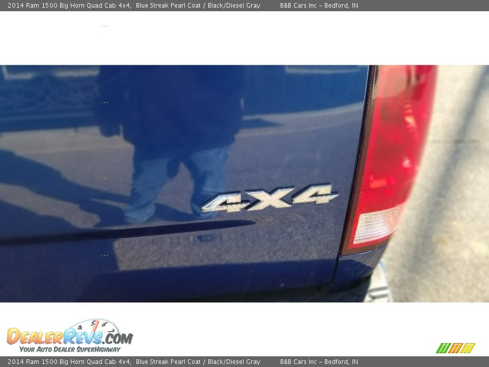 2014 Ram 1500 Big Horn Quad Cab 4x4 Blue Streak Pearl Coat / Black/Diesel Gray Photo #12