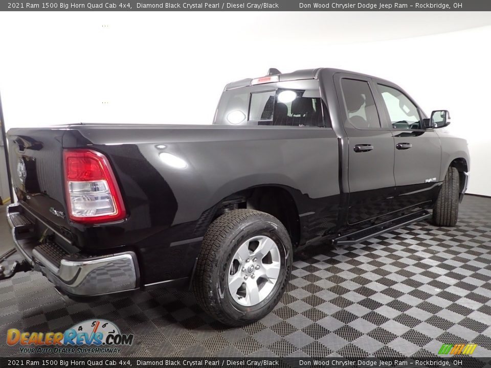 2021 Ram 1500 Big Horn Quad Cab 4x4 Diamond Black Crystal Pearl / Diesel Gray/Black Photo #17