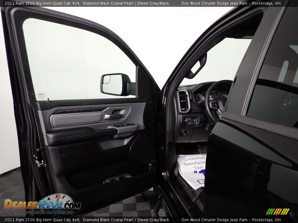 2021 Ram 1500 Big Horn Quad Cab 4x4 Diamond Black Crystal Pearl / Diesel Gray/Black Photo #18