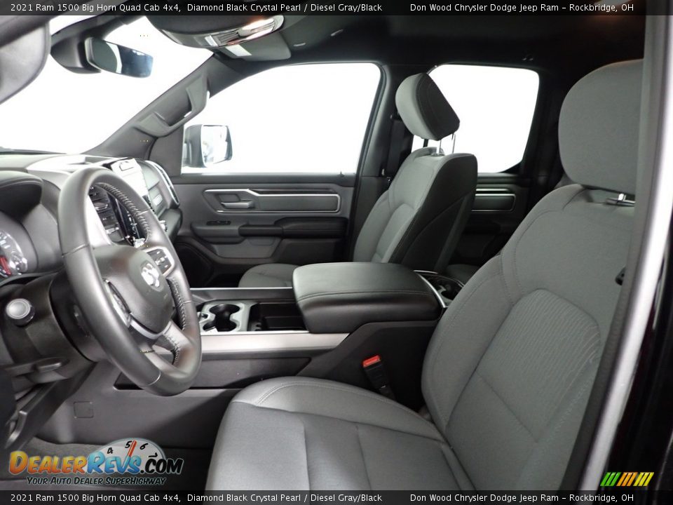 2021 Ram 1500 Big Horn Quad Cab 4x4 Diamond Black Crystal Pearl / Diesel Gray/Black Photo #21