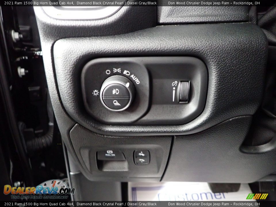 2021 Ram 1500 Big Horn Quad Cab 4x4 Diamond Black Crystal Pearl / Diesel Gray/Black Photo #22