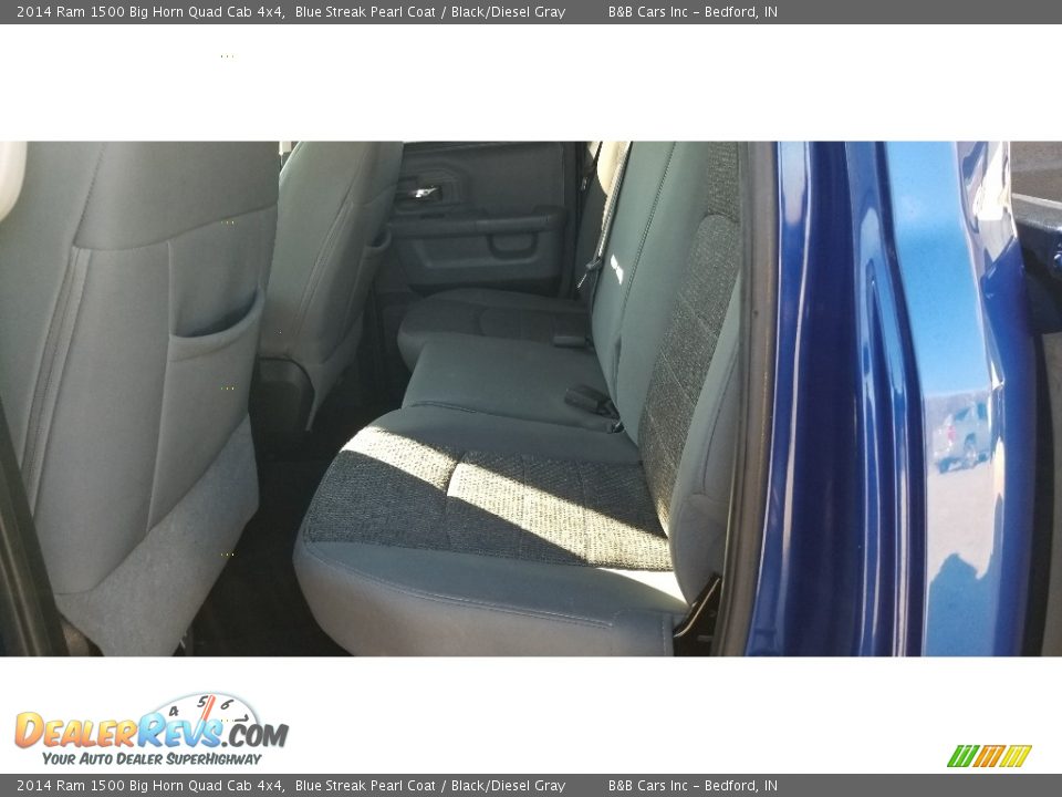 2014 Ram 1500 Big Horn Quad Cab 4x4 Blue Streak Pearl Coat / Black/Diesel Gray Photo #26