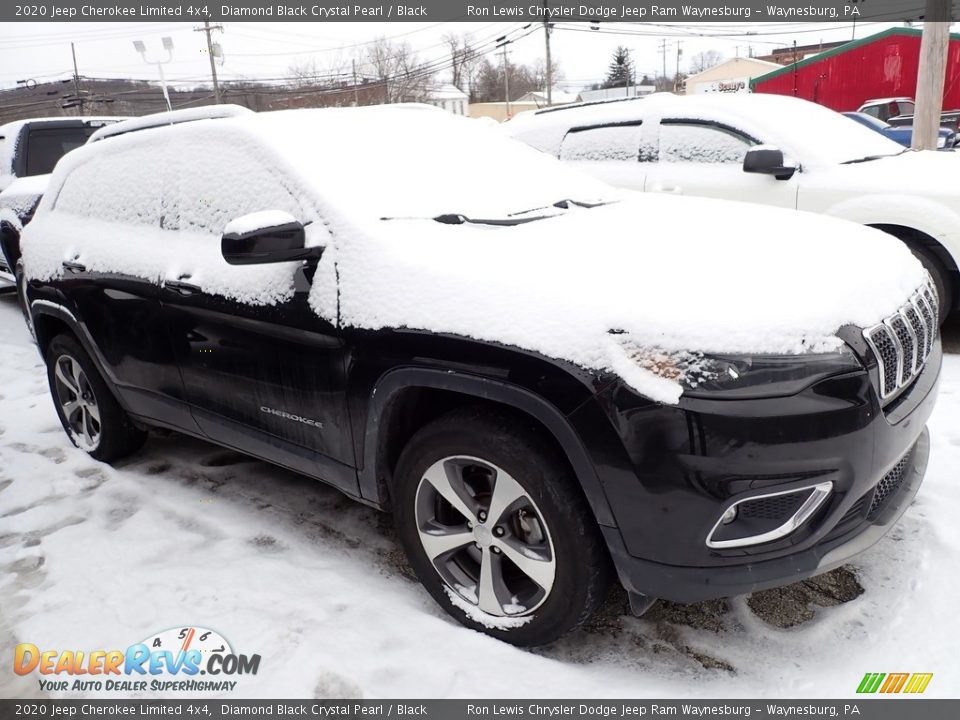 2020 Jeep Cherokee Limited 4x4 Diamond Black Crystal Pearl / Black Photo #4