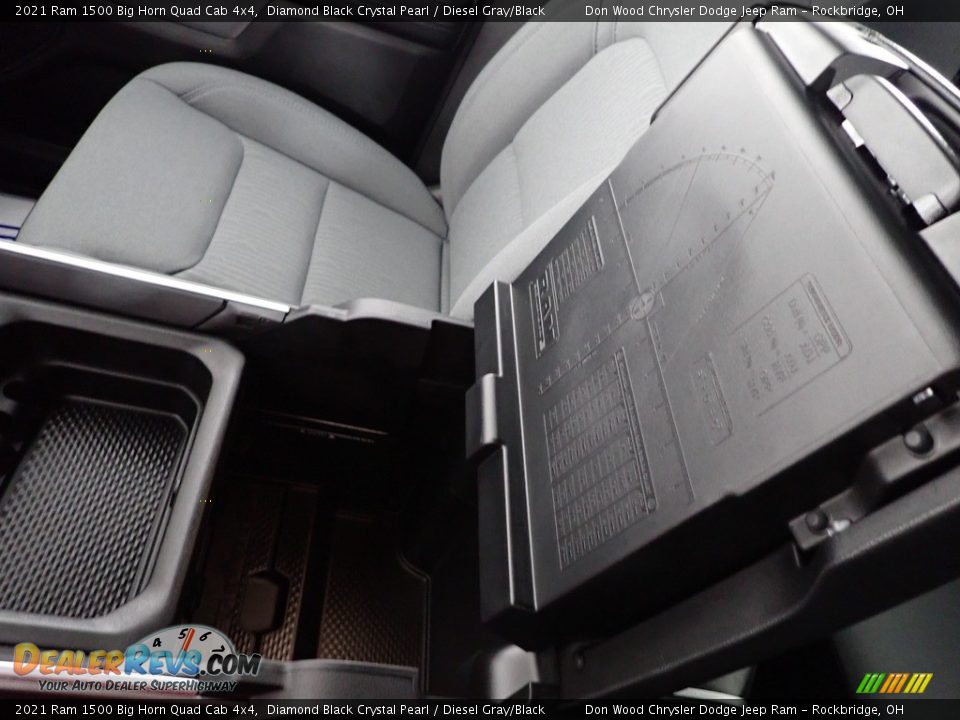 2021 Ram 1500 Big Horn Quad Cab 4x4 Diamond Black Crystal Pearl / Diesel Gray/Black Photo #28