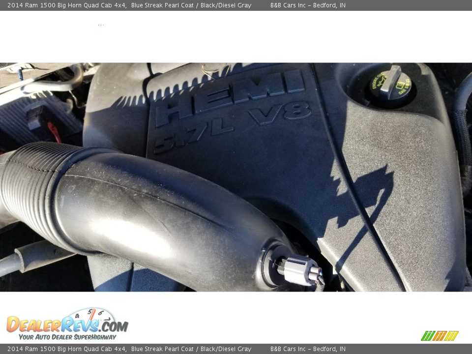 2014 Ram 1500 Big Horn Quad Cab 4x4 Blue Streak Pearl Coat / Black/Diesel Gray Photo #31