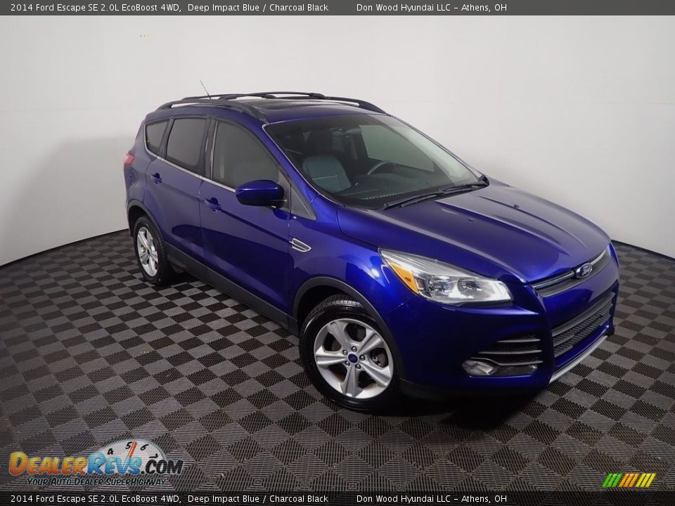 2014 Ford Escape SE 2.0L EcoBoost 4WD Deep Impact Blue / Charcoal Black Photo #4