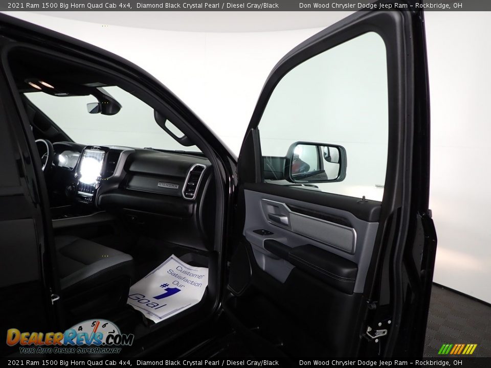 2021 Ram 1500 Big Horn Quad Cab 4x4 Diamond Black Crystal Pearl / Diesel Gray/Black Photo #35