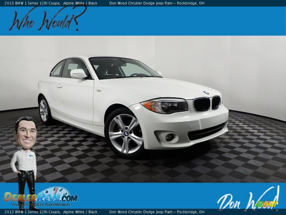 2013 BMW 1 Series 128i Coupe Alpine White / Black Photo #1