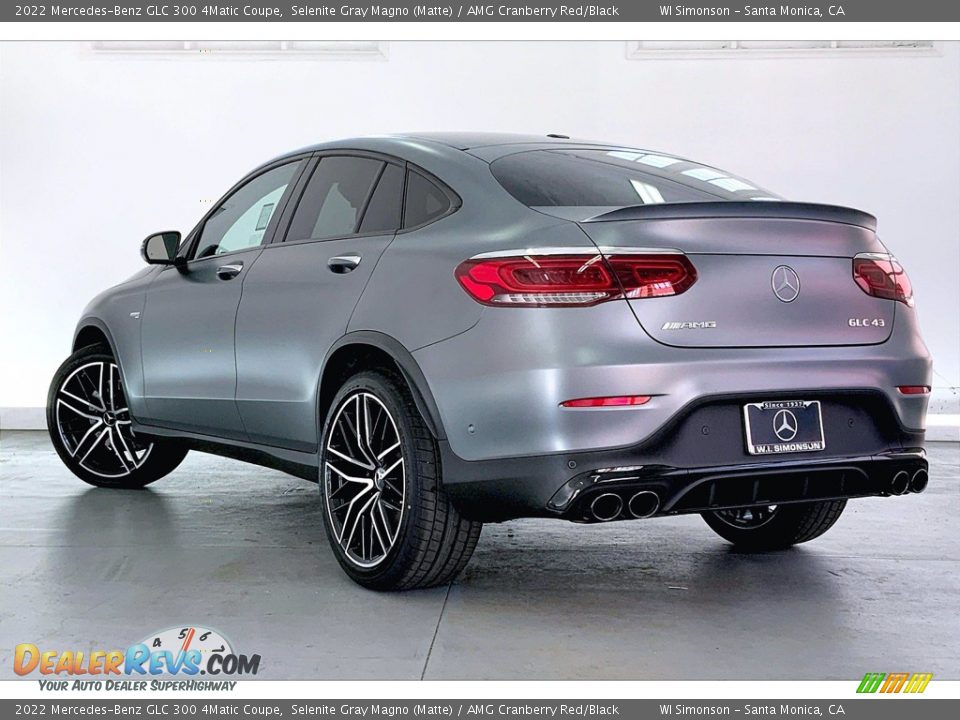 2022 Mercedes-Benz GLC 300 4Matic Coupe Selenite Gray Magno (Matte) / AMG Cranberry Red/Black Photo #2