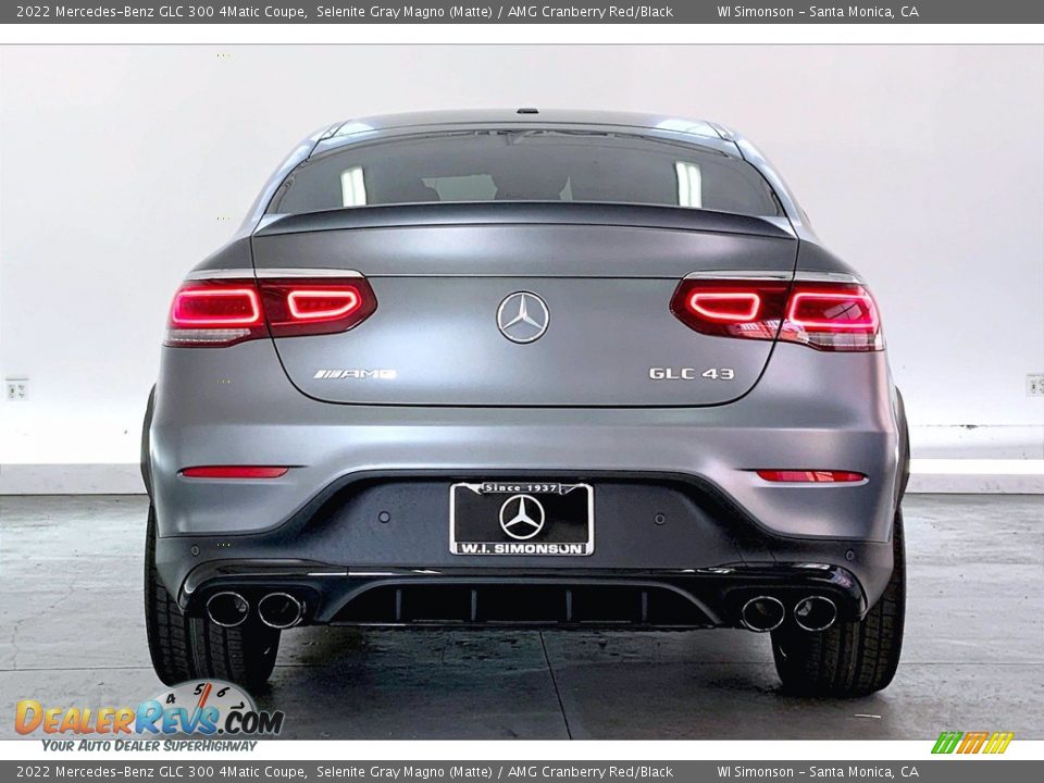 2022 Mercedes-Benz GLC 300 4Matic Coupe Selenite Gray Magno (Matte) / AMG Cranberry Red/Black Photo #3