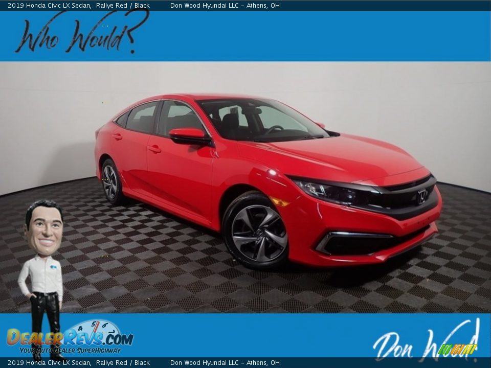 2019 Honda Civic LX Sedan Rallye Red / Black Photo #1
