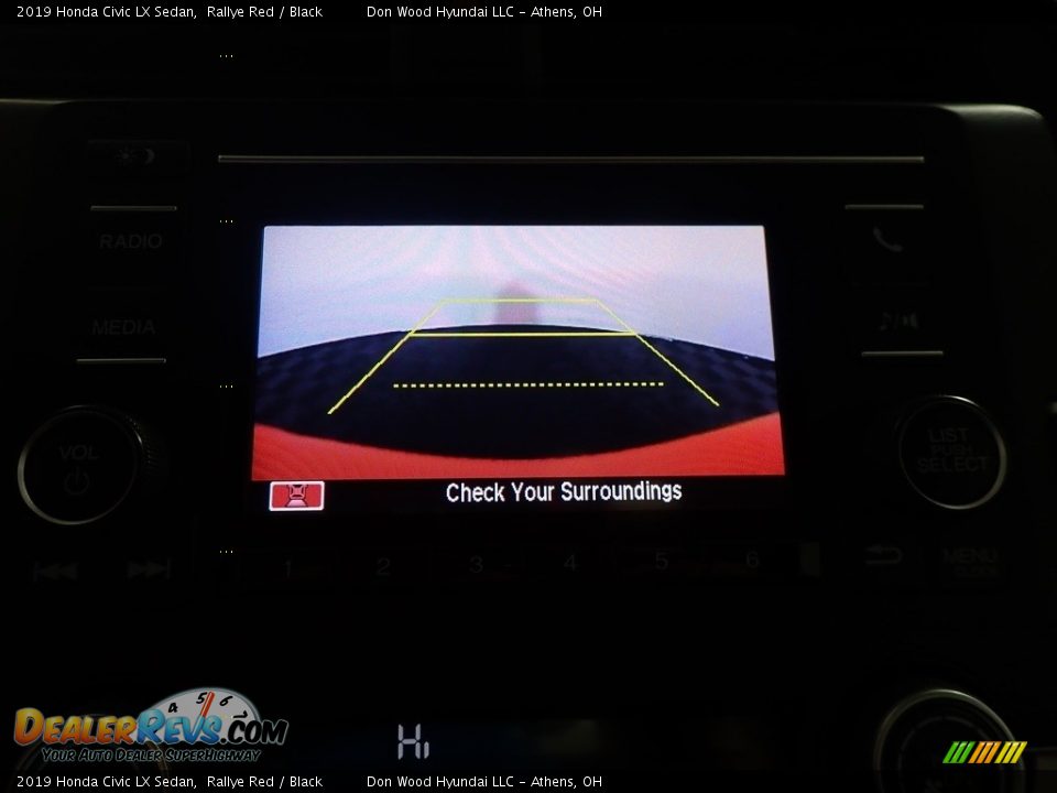 2019 Honda Civic LX Sedan Rallye Red / Black Photo #2