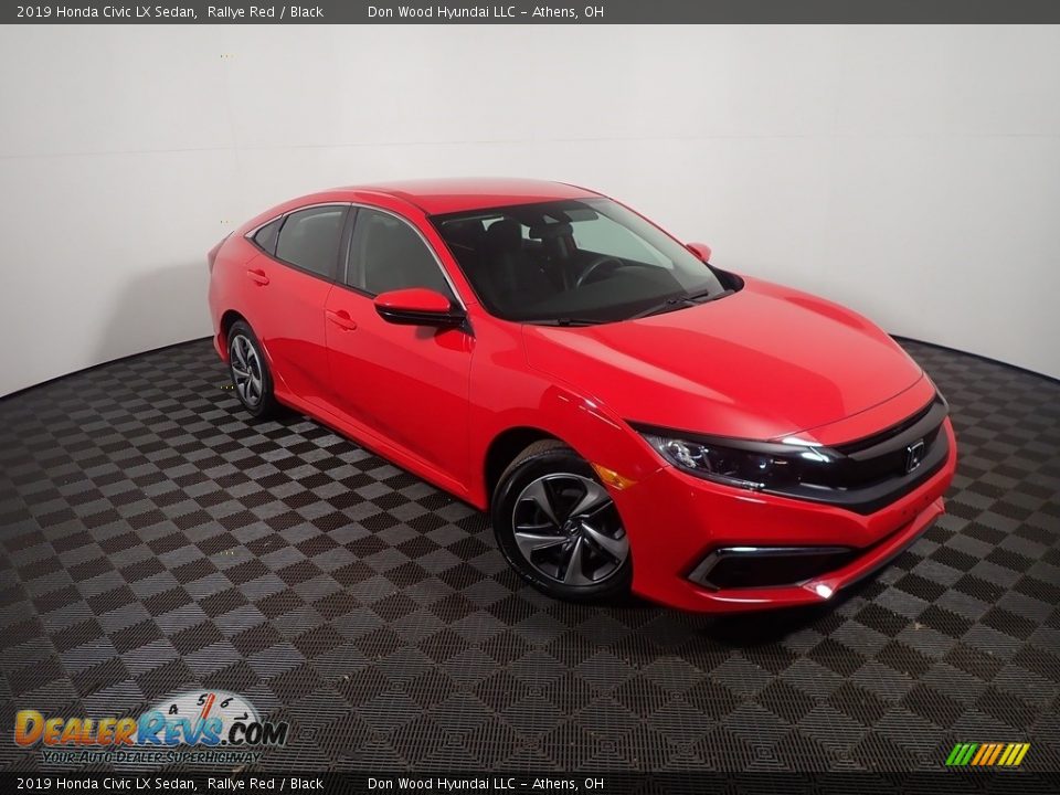 2019 Honda Civic LX Sedan Rallye Red / Black Photo #3