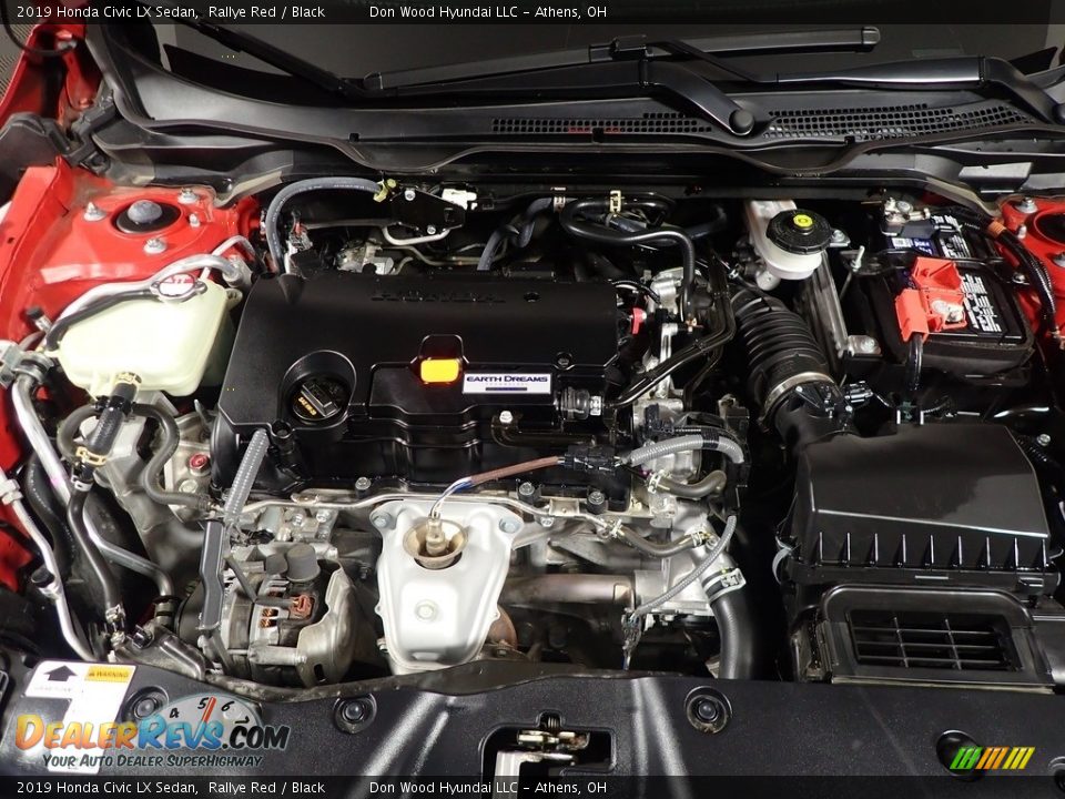 2019 Honda Civic LX Sedan Rallye Red / Black Photo #7