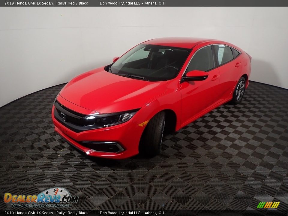 2019 Honda Civic LX Sedan Rallye Red / Black Photo #9