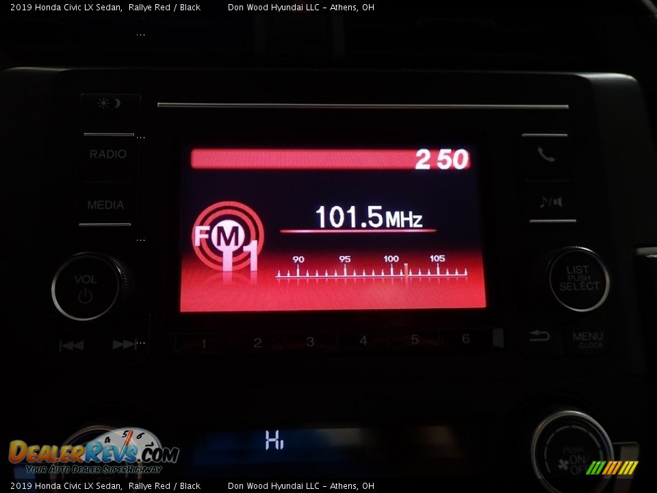 2019 Honda Civic LX Sedan Rallye Red / Black Photo #26