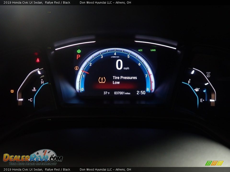 2019 Honda Civic LX Sedan Rallye Red / Black Photo #28