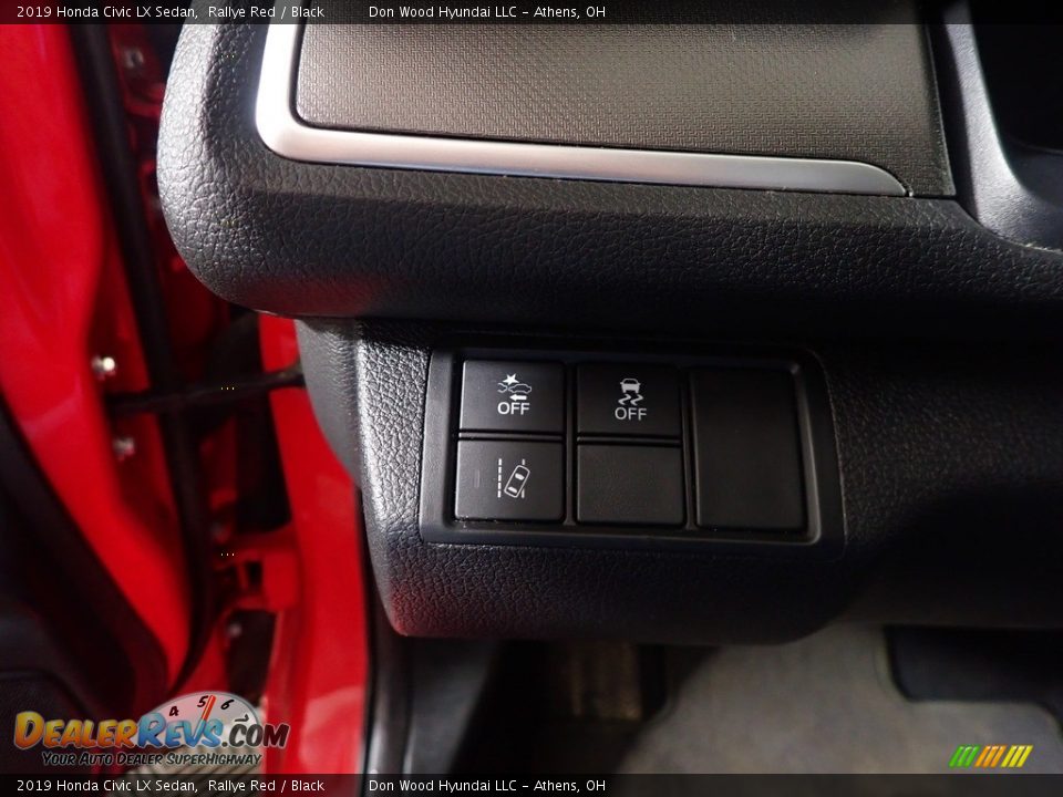 2019 Honda Civic LX Sedan Rallye Red / Black Photo #31
