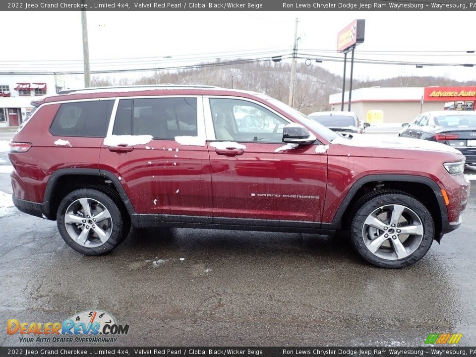 2022 Jeep Grand Cherokee L Limited 4x4 Velvet Red Pearl / Global Black/Wicker Beige Photo #7
