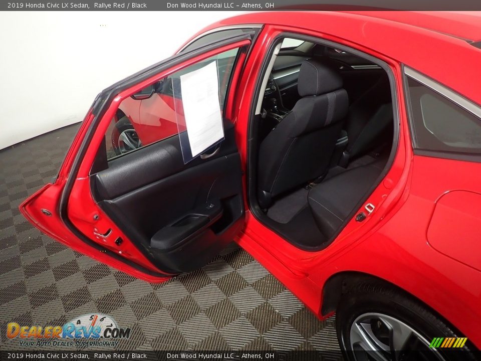 2019 Honda Civic LX Sedan Rallye Red / Black Photo #34