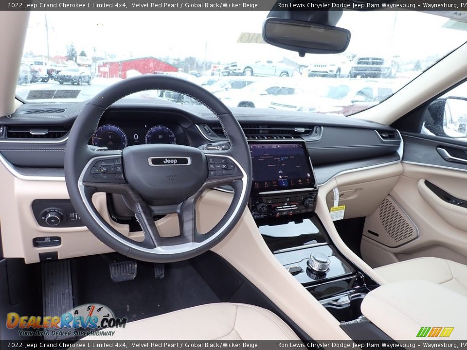 2022 Jeep Grand Cherokee L Limited 4x4 Velvet Red Pearl / Global Black/Wicker Beige Photo #13