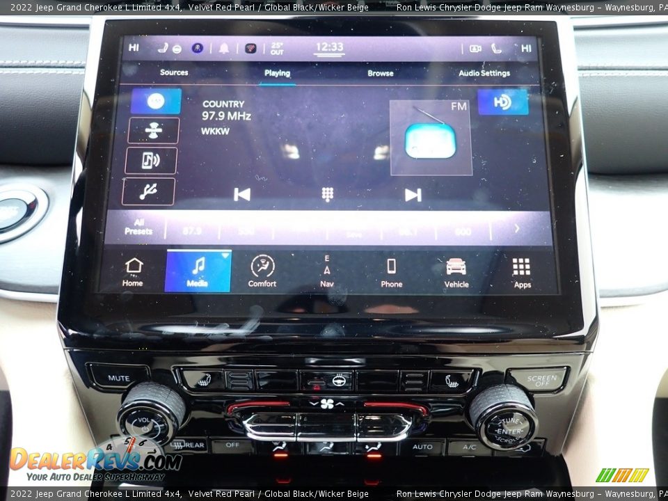 2022 Jeep Grand Cherokee L Limited 4x4 Velvet Red Pearl / Global Black/Wicker Beige Photo #20