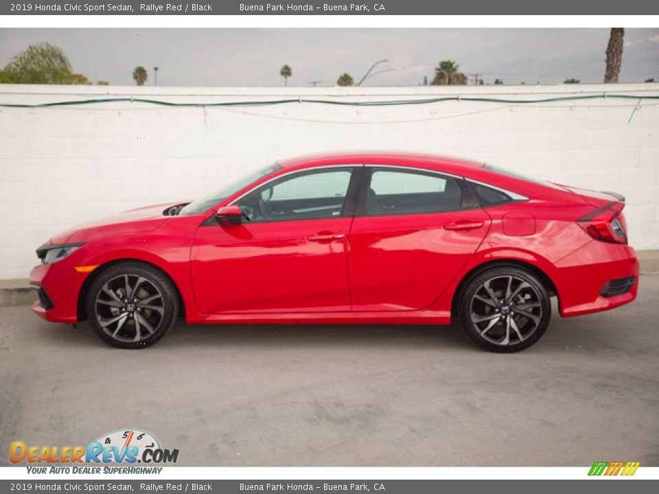 2019 Honda Civic Sport Sedan Rallye Red / Black Photo #8