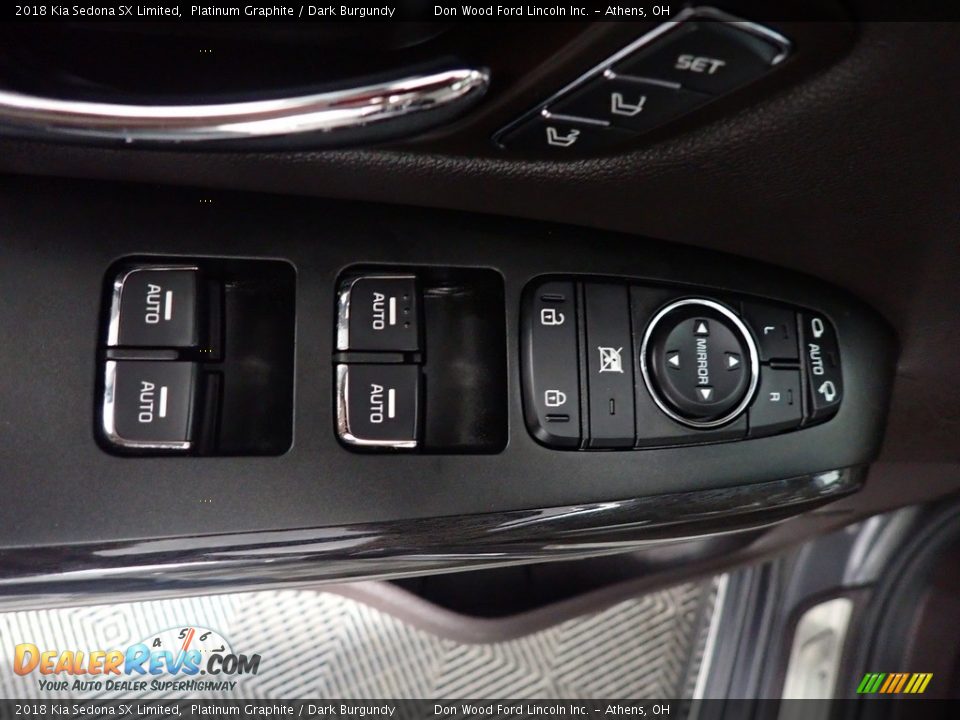 2018 Kia Sedona SX Limited Platinum Graphite / Dark Burgundy Photo #24