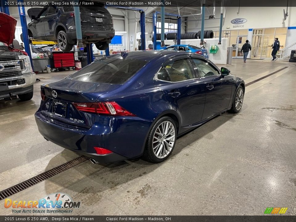 2015 Lexus IS 250 AWD Deep Sea Mica / Flaxen Photo #4