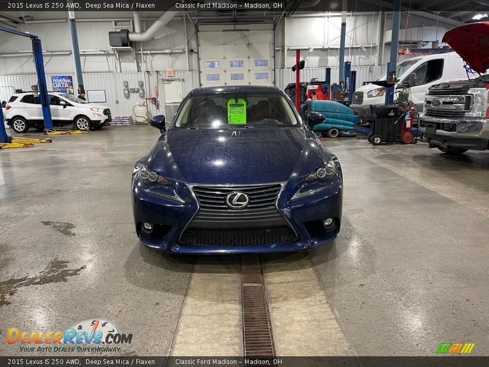 2015 Lexus IS 250 AWD Deep Sea Mica / Flaxen Photo #11