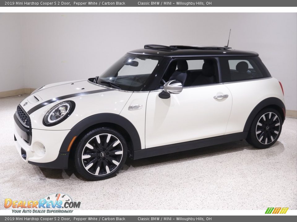 2019 Mini Hardtop Cooper S 2 Door Pepper White / Carbon Black Photo #3