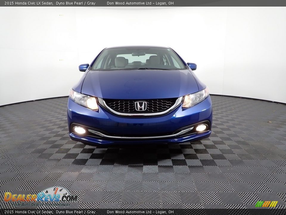 2015 Honda Civic LX Sedan Dyno Blue Pearl / Gray Photo #3