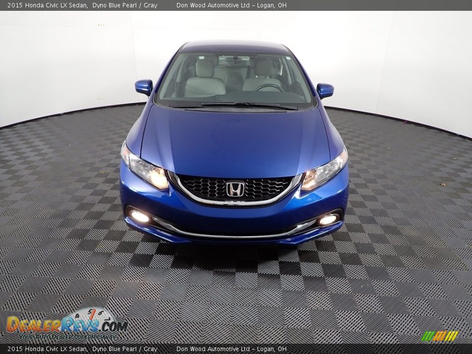 2015 Honda Civic LX Sedan Dyno Blue Pearl / Gray Photo #4