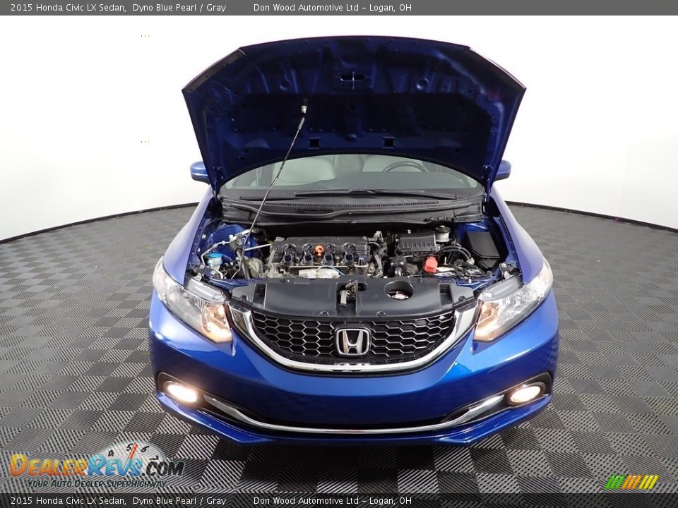 2015 Honda Civic LX Sedan Dyno Blue Pearl / Gray Photo #5