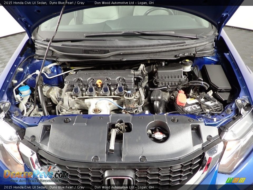 2015 Honda Civic LX Sedan Dyno Blue Pearl / Gray Photo #6