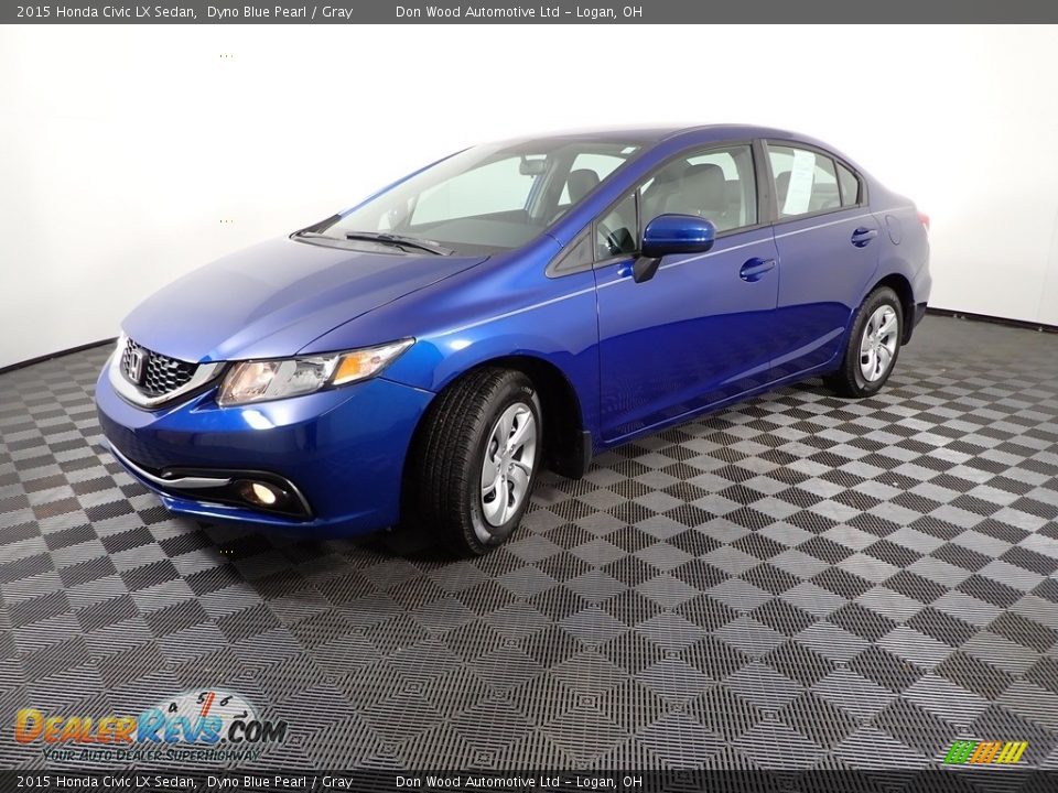 2015 Honda Civic LX Sedan Dyno Blue Pearl / Gray Photo #7