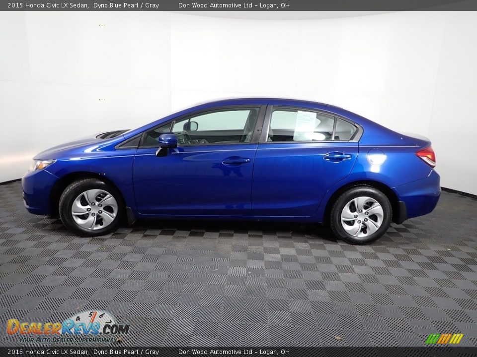2015 Honda Civic LX Sedan Dyno Blue Pearl / Gray Photo #8