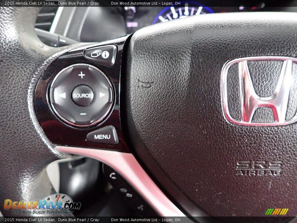 2015 Honda Civic LX Sedan Dyno Blue Pearl / Gray Photo #18