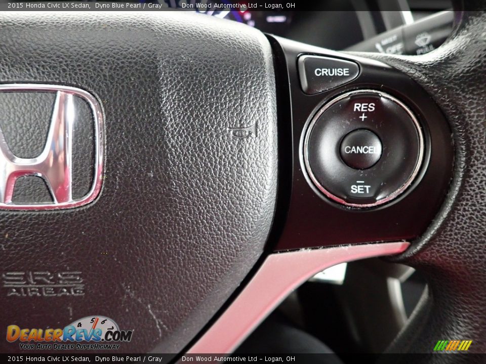 2015 Honda Civic LX Sedan Dyno Blue Pearl / Gray Photo #19