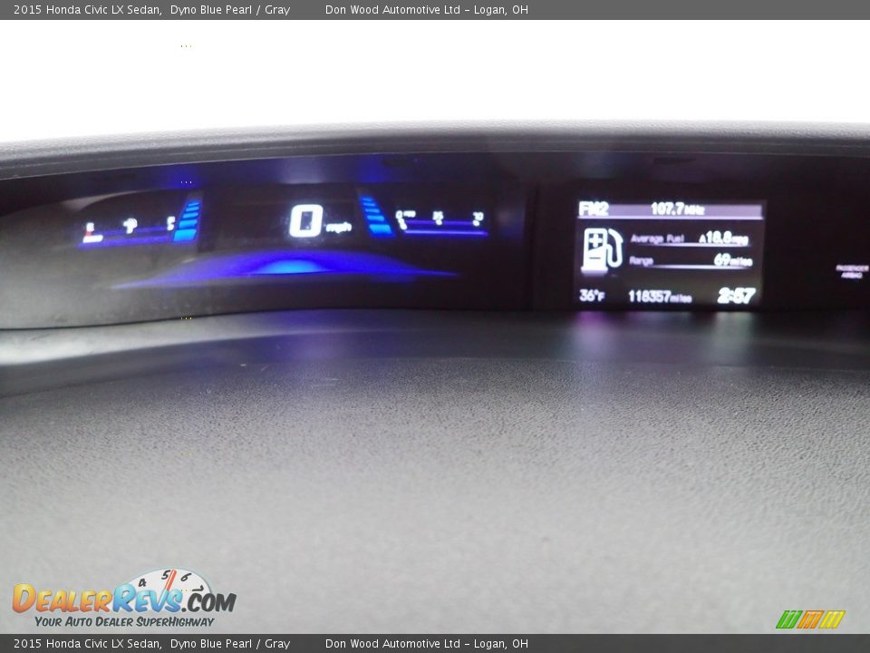 2015 Honda Civic LX Sedan Dyno Blue Pearl / Gray Photo #21