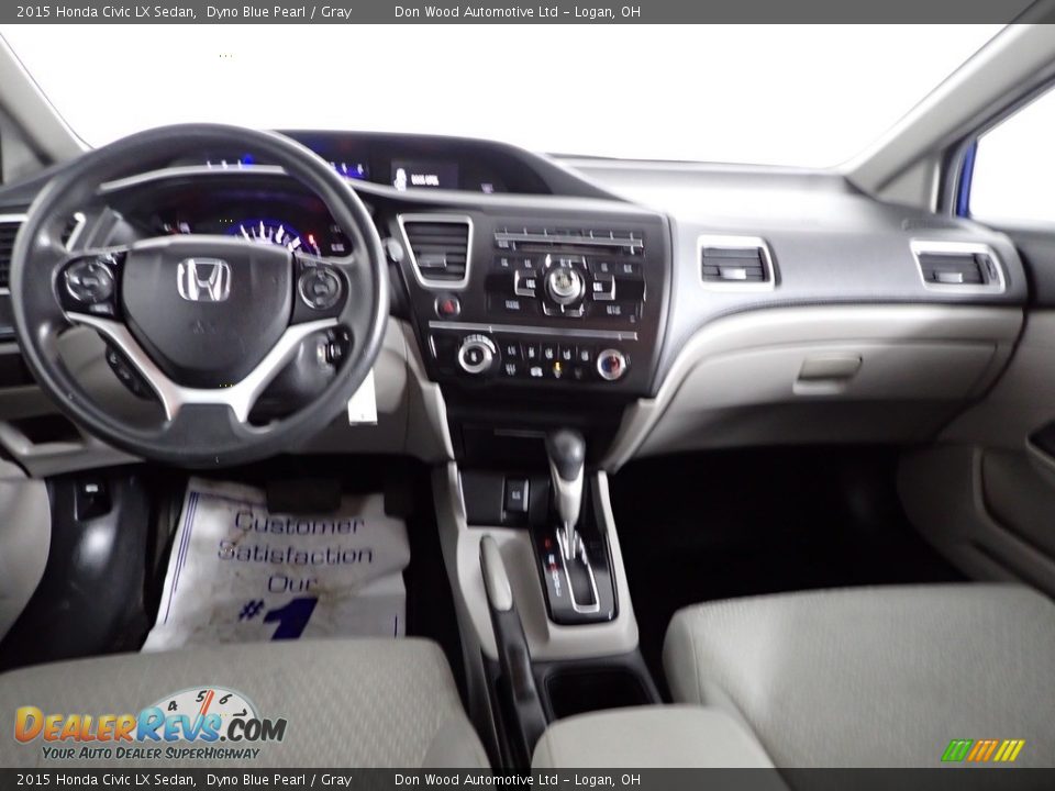 2015 Honda Civic LX Sedan Dyno Blue Pearl / Gray Photo #28