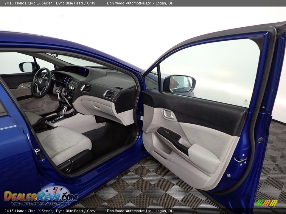 2015 Honda Civic LX Sedan Dyno Blue Pearl / Gray Photo #29