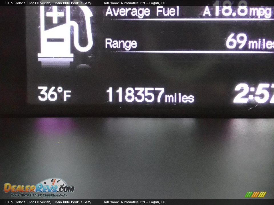 2015 Honda Civic LX Sedan Dyno Blue Pearl / Gray Photo #35