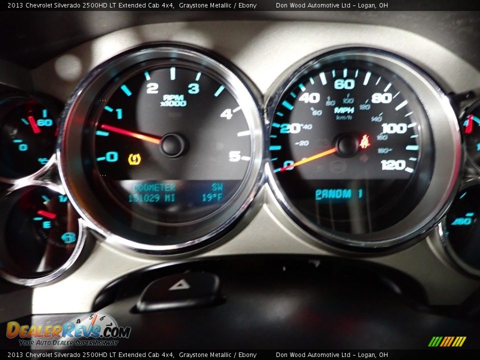 2013 Chevrolet Silverado 2500HD LT Extended Cab 4x4 Graystone Metallic / Ebony Photo #21