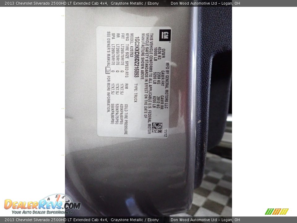 2013 Chevrolet Silverado 2500HD LT Extended Cab 4x4 Graystone Metallic / Ebony Photo #35
